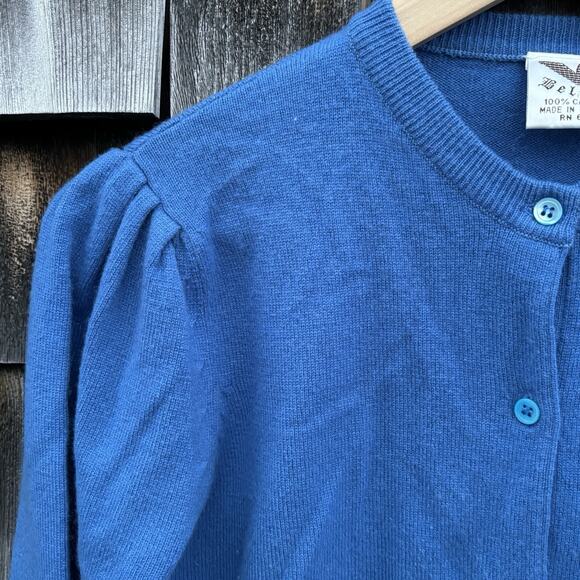 Belford 100% Cashmere Sweater Cardigan Small Blue Hong Kong - Picture 3 of 9